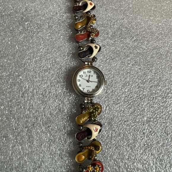 Orini Beach flip flop sandel strap quartz analog ladies watch - Picture 6 of 6